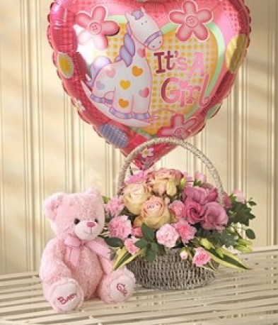 Pink Bundle Balloon Teddy