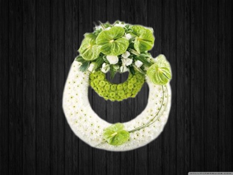 White & Lime Wreath