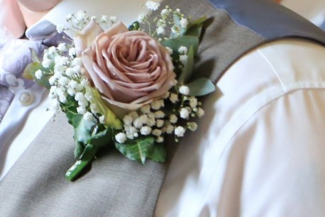 Pink Rose Buttonhole