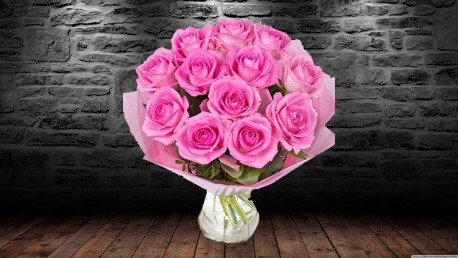 Just 12 Pink Roses