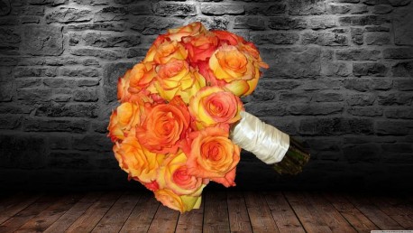 Orange Rose Bridal Posy