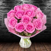 Just 12 Pink Roses