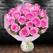 Just 18 Pink Roses