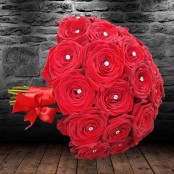 Red Rose Bridal Posy