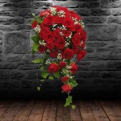 Red Rose Bridal Teardrop