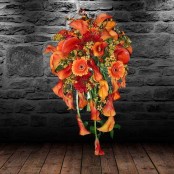 Orange Bridal Teardrop